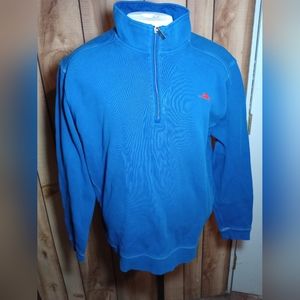 Tommy Bahama Pullover Men's Size XL Blue Collared 1/4 Zip Fishing Logo